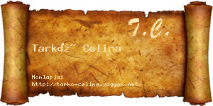 Tarkó Celina névjegykártya